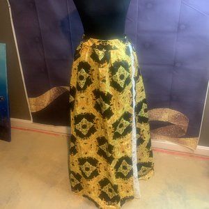 Gold and Black Floor Length Skirt
